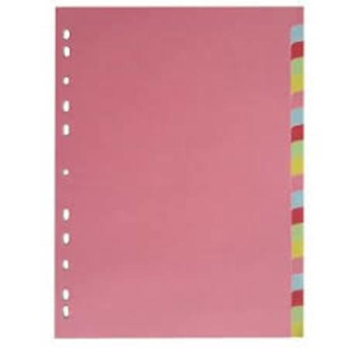 Recycled 20 Part Dividers Assorted Pastel Colours