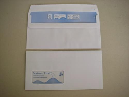 Nature First Recycled White DL Window Envelopes pack 1,000