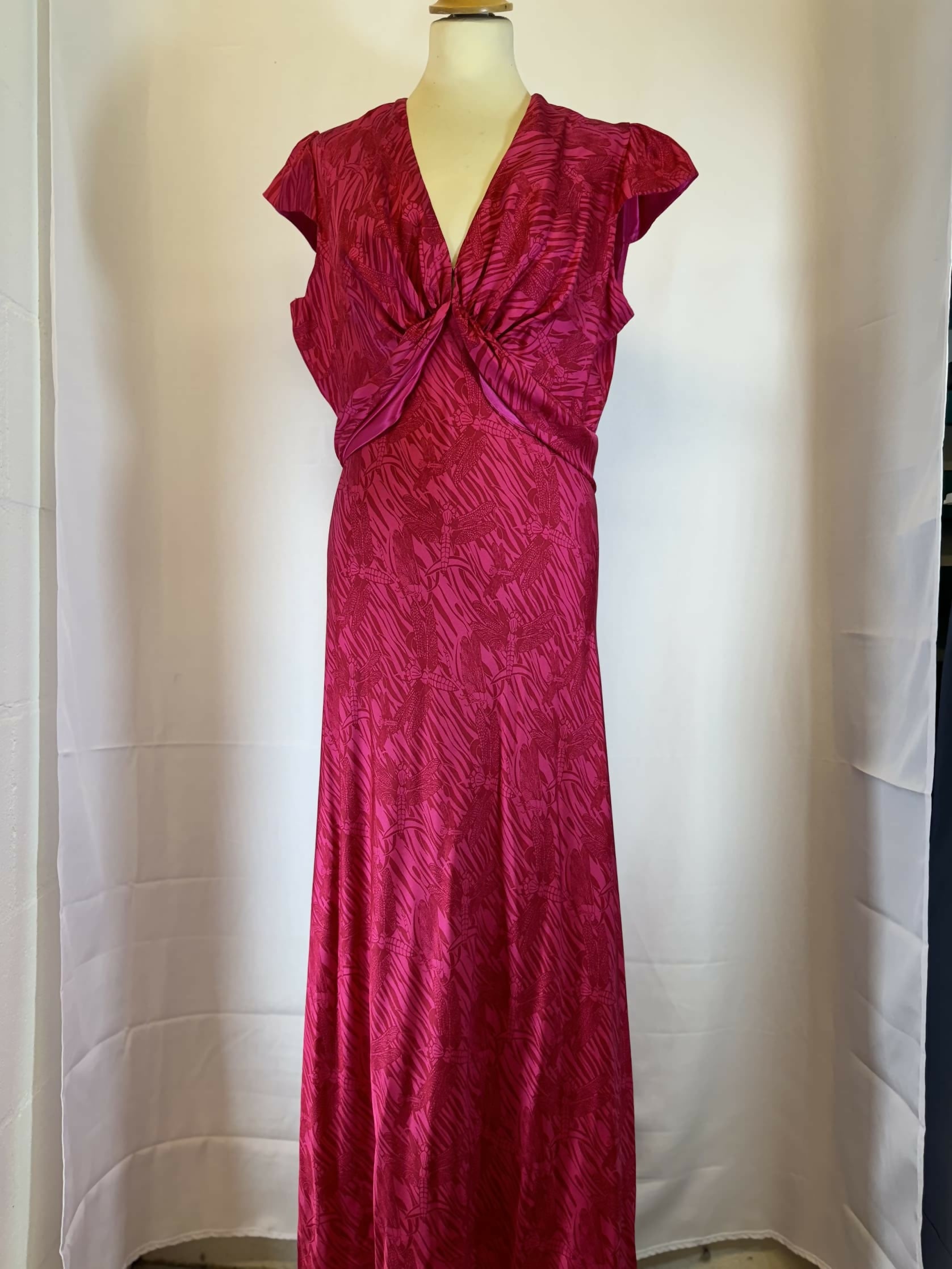 Libelula Pink Silk Dragonfly Millie Monxi Dress