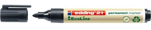 Recycled Permanent Marker Bullet-Tipped Black pack 10 edding 21 EcoLine