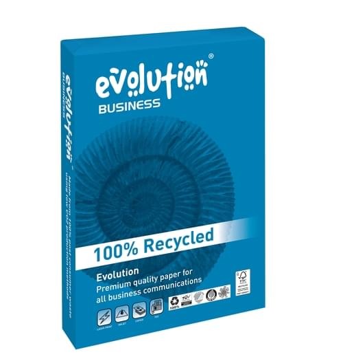 Evolution Business Hi-White Recycled Copier Paper 100gsm A4