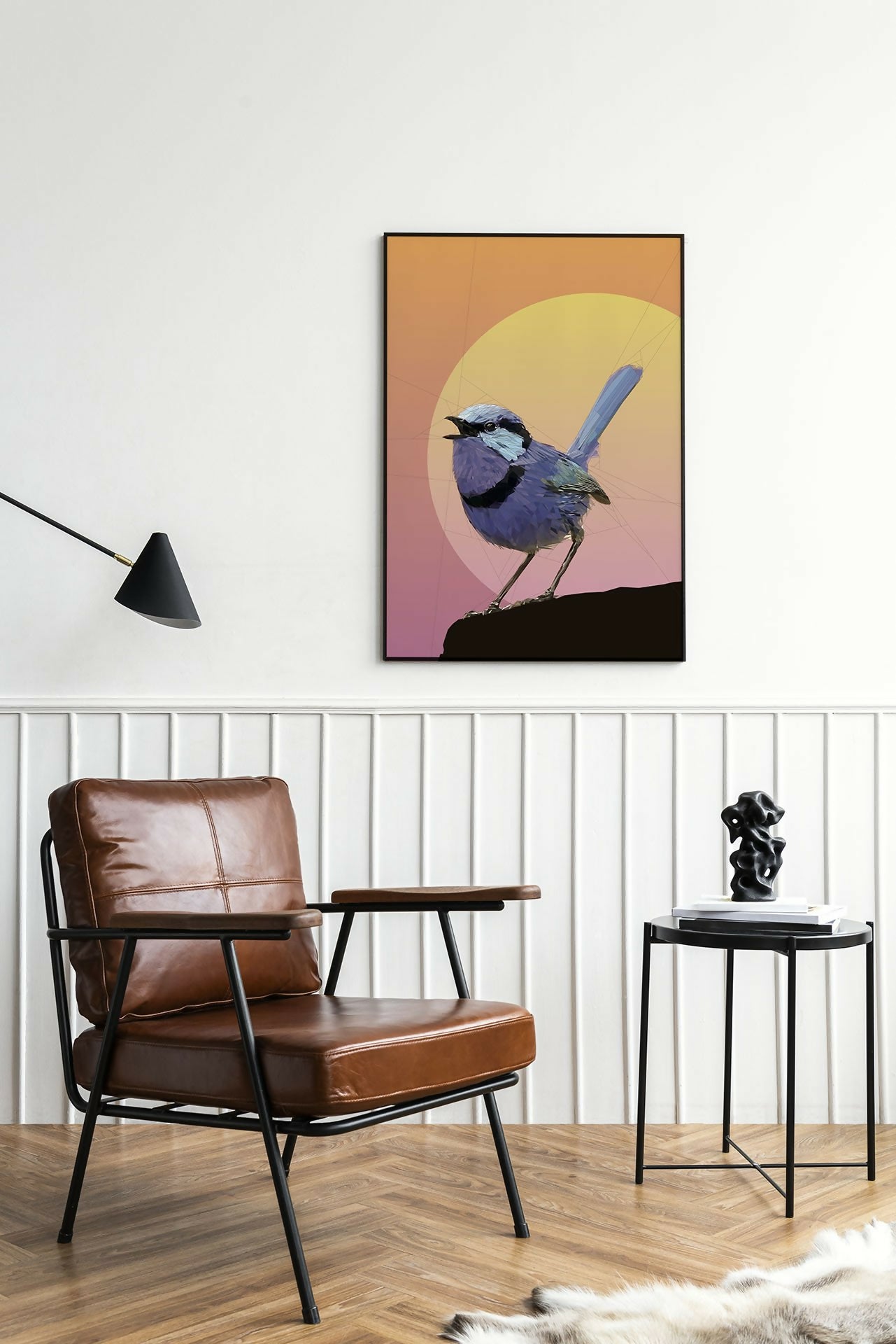 The worlds cutest bird - The Blue Fairy Wren - Giclee Print