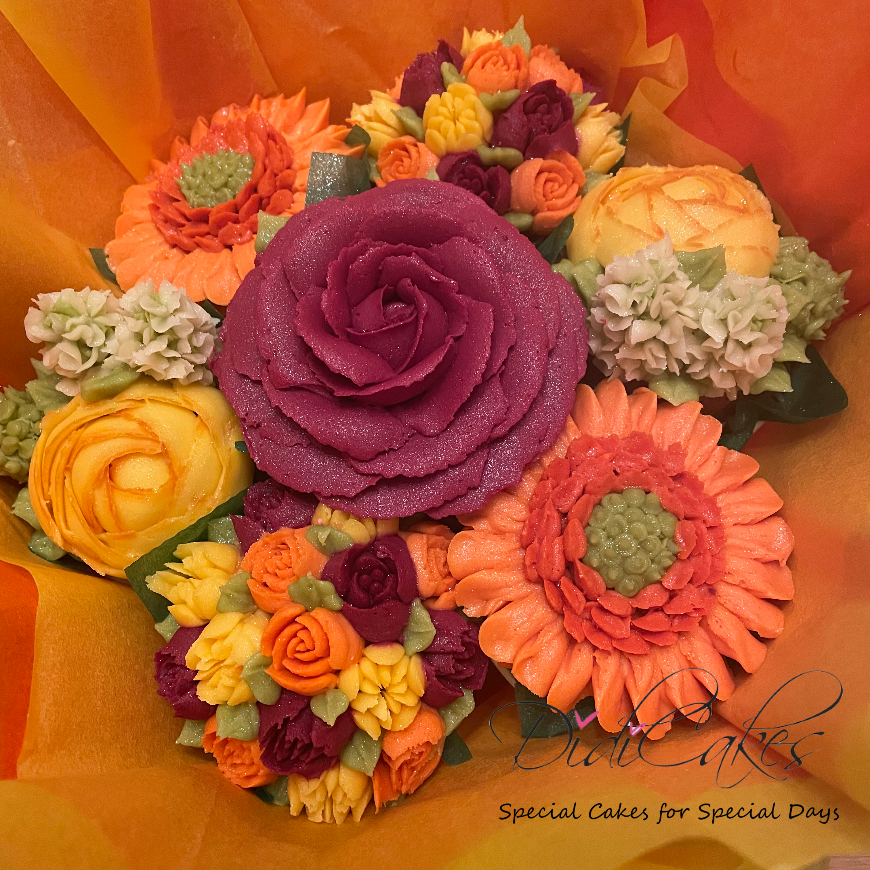 Autumn Colours 7 Cupcake Bouquet