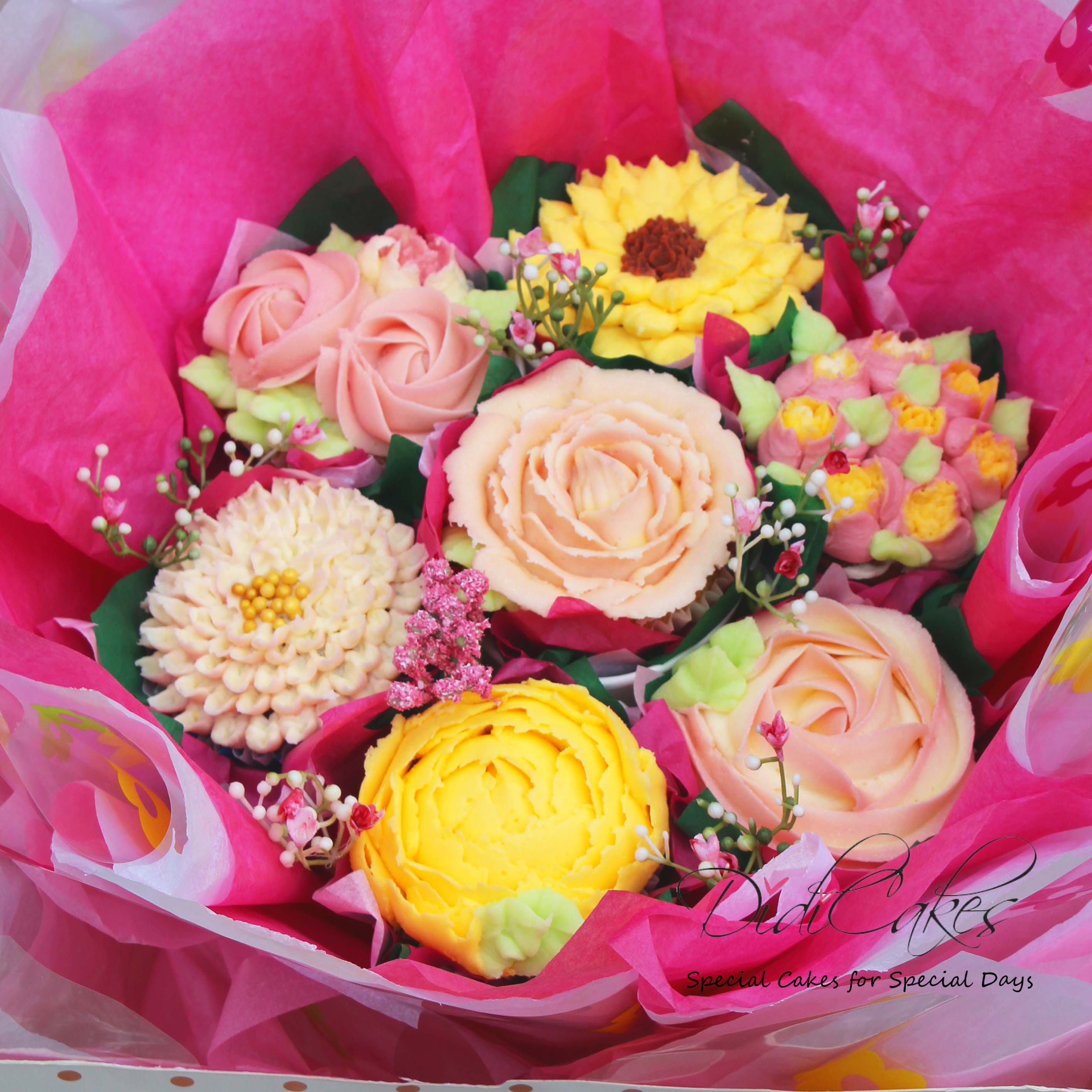 Gluten Free Seven Cupcake Bouquet