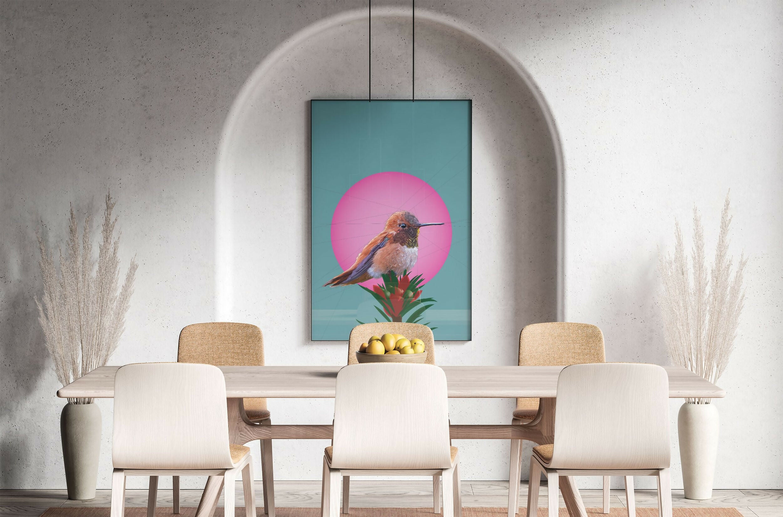 The Cute and Adorable Rufous Hummingbird A3 / A2 / A1 Giclee Print