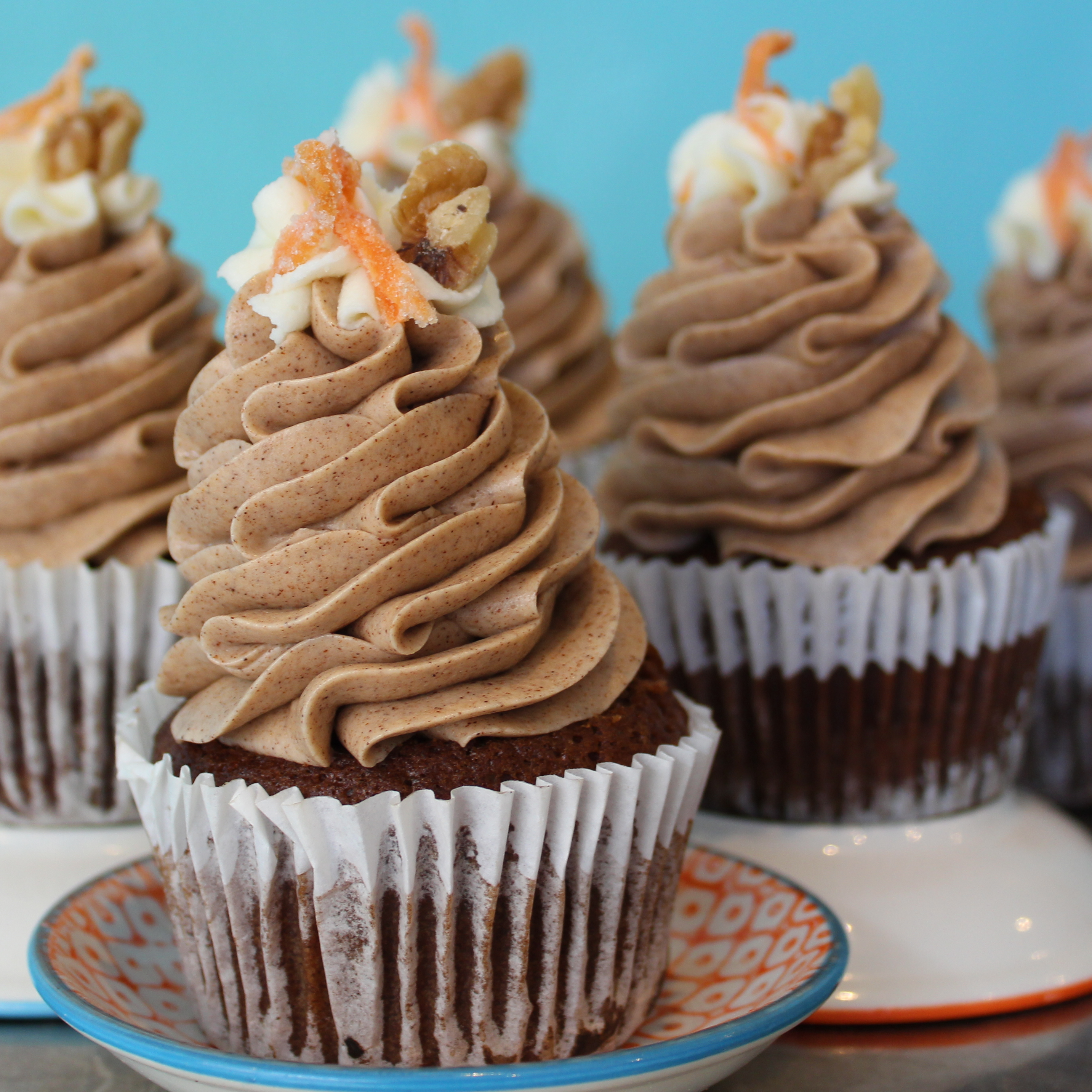 Carrot and Walnut Cupcake