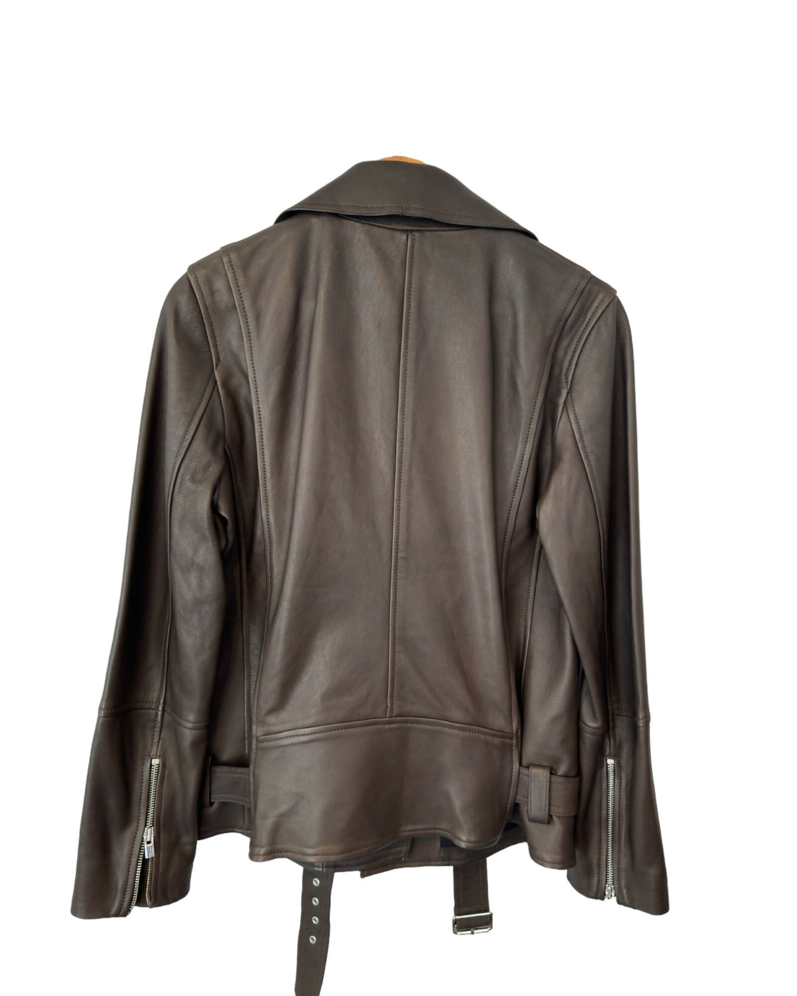 CLUB MONACO Black Leather Jacket New