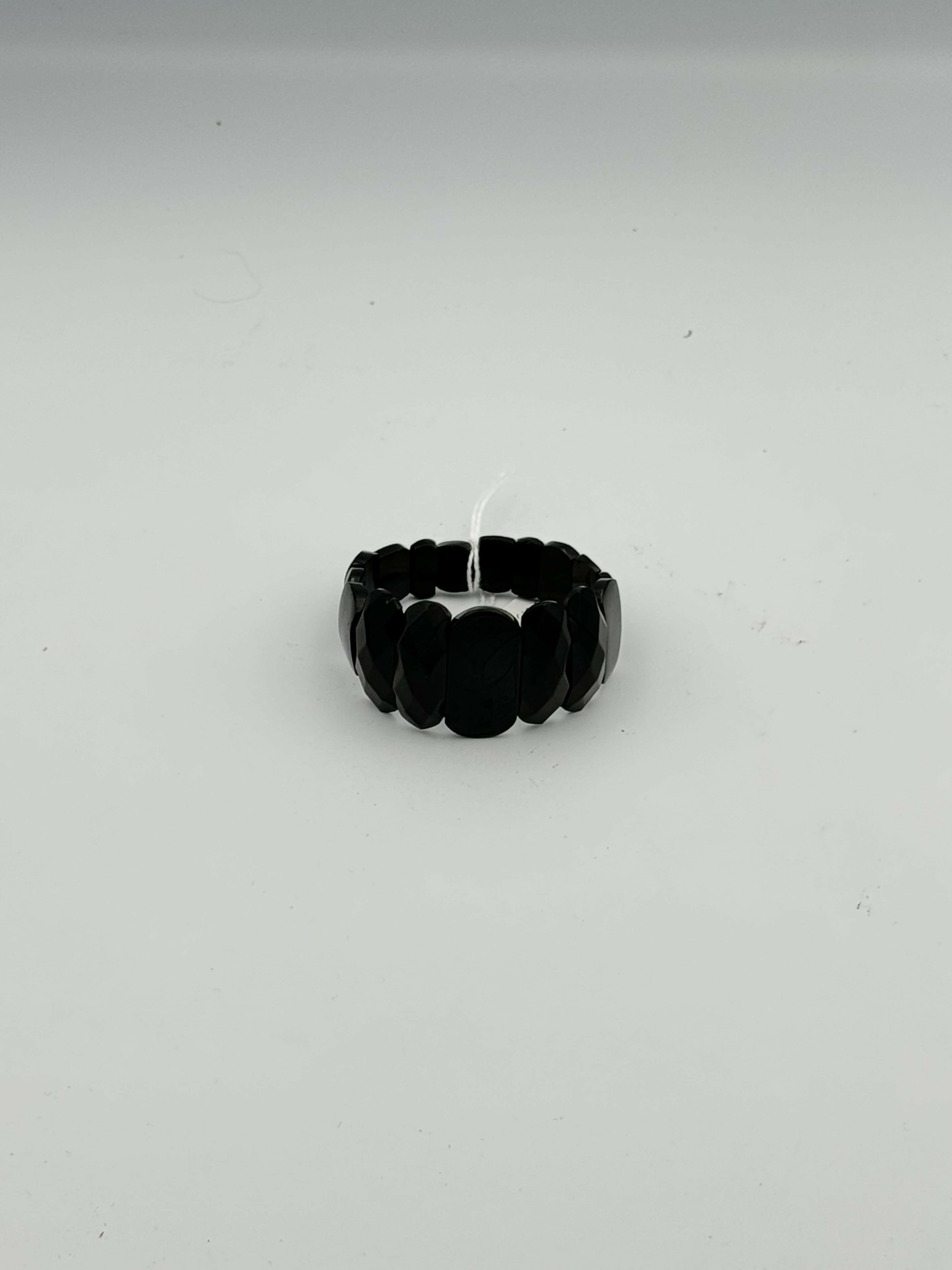 Victorian Whitby Jet Bracelet Semi Panel