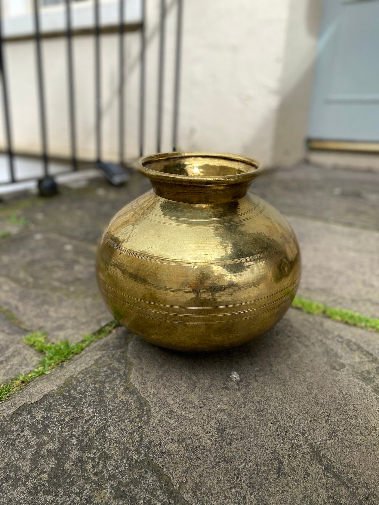 19TH CENTURY INDIAN BRASS LOTA (WATER POT)