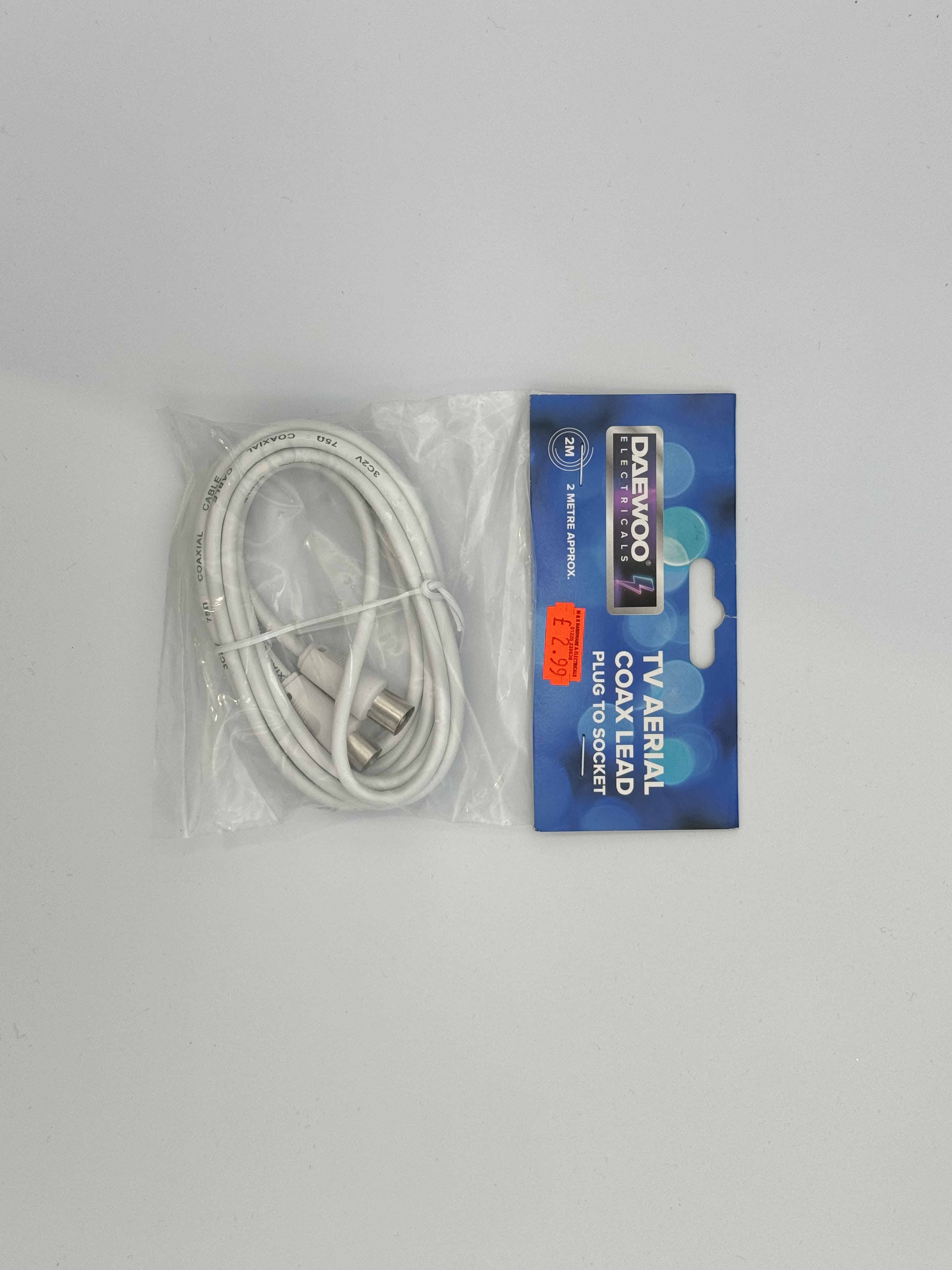 Daewoo Electricals Tv Aerial Coax Lead Plug To Socket