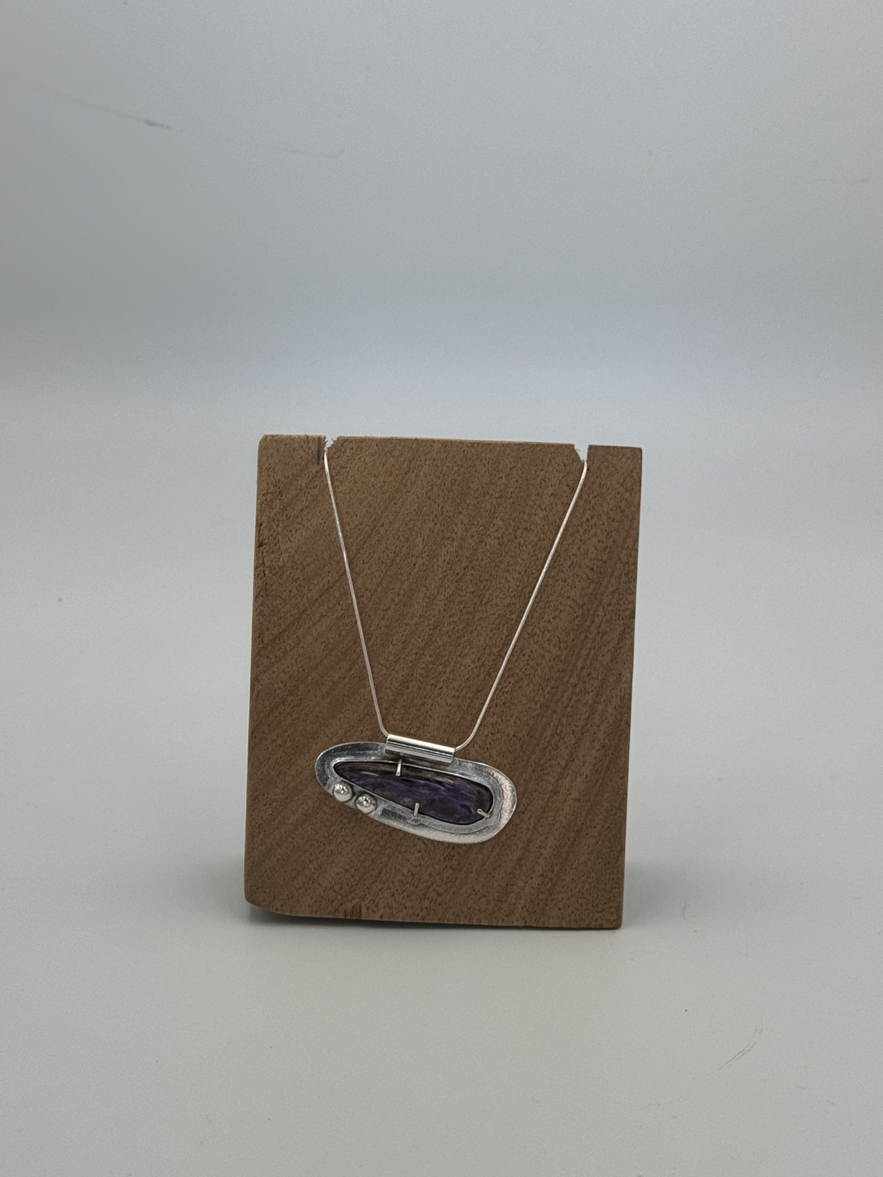 Recycled Sterling Purple Gemstone Necklace