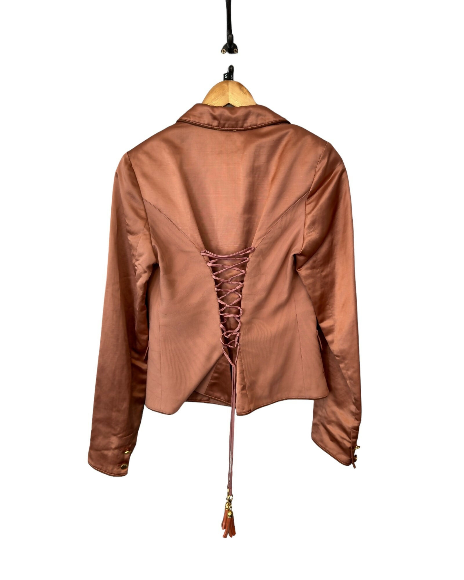 CAVALLI Class Bronze Jacket with Lattice Back Preloved Size S