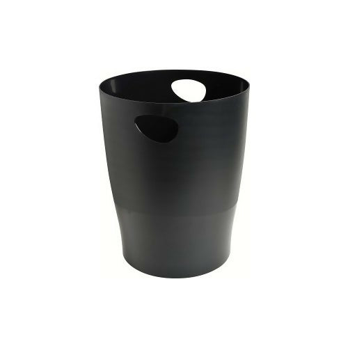 Recycled Plastic Waste Bin Black