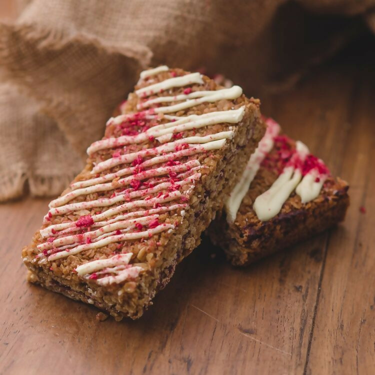 Raspberry & White Chocolate Flapjack