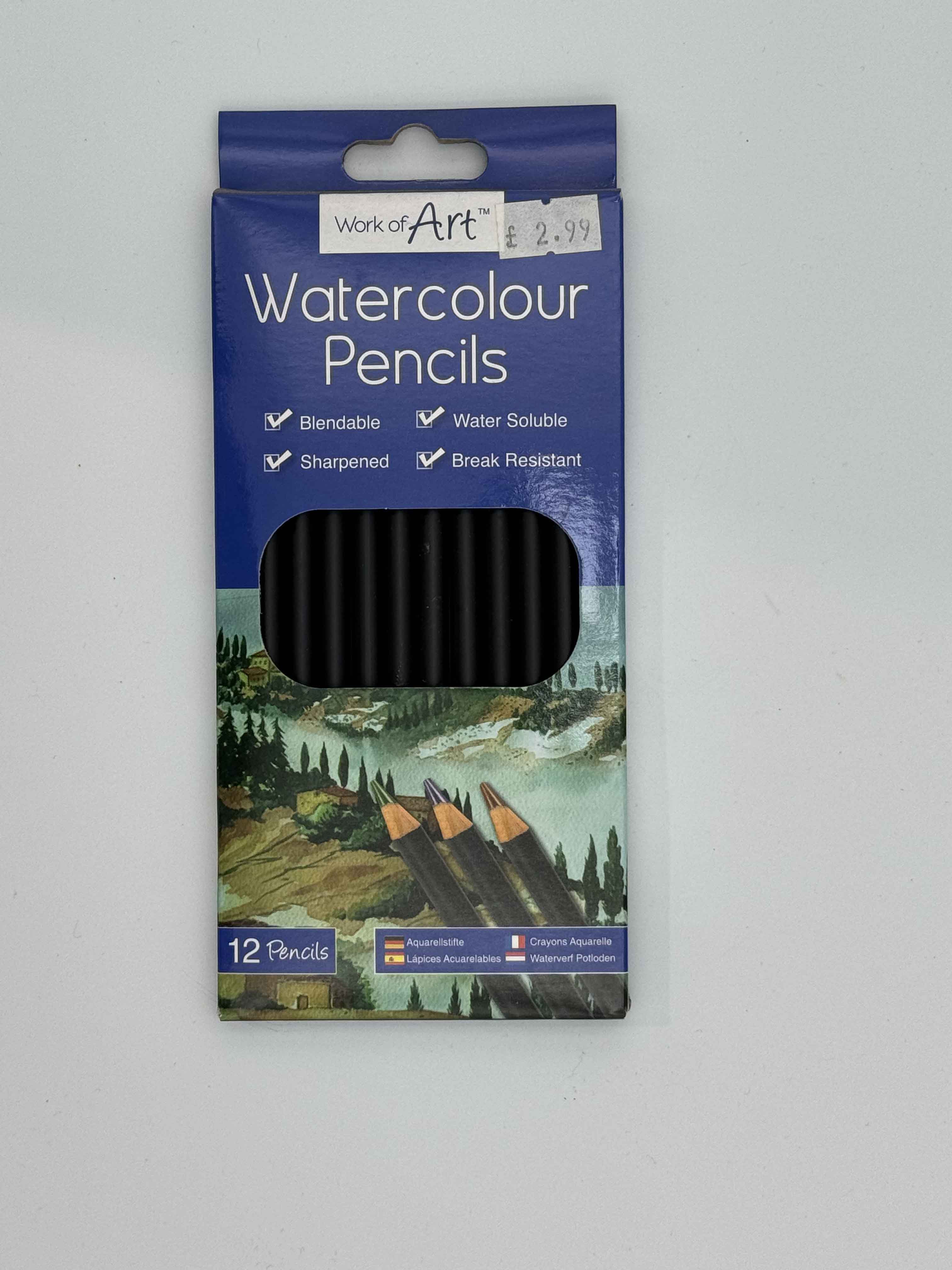 Water Colour Pencils 12 Pack