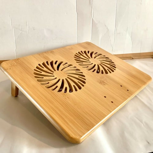 Bamboo Laptop Cooler Table