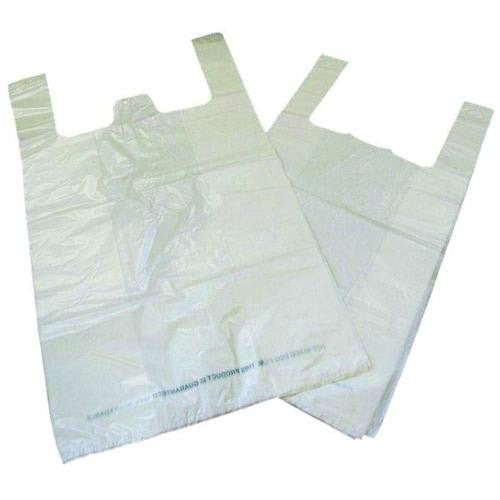 Oxo Degradable White Carrier Bags 100 Pack