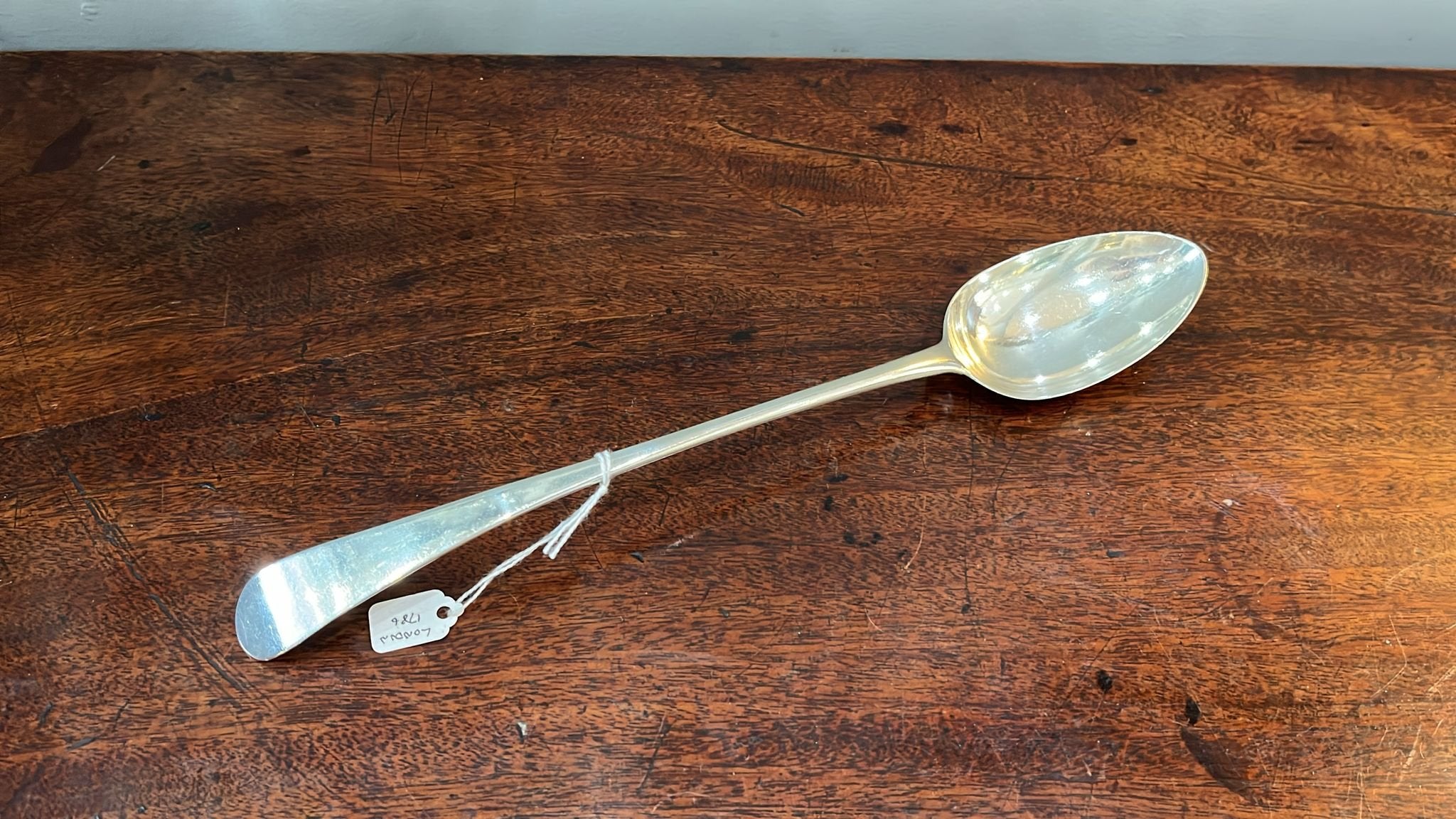 Georgian silver basting spoon By George Grey. London 1786 (BN134)