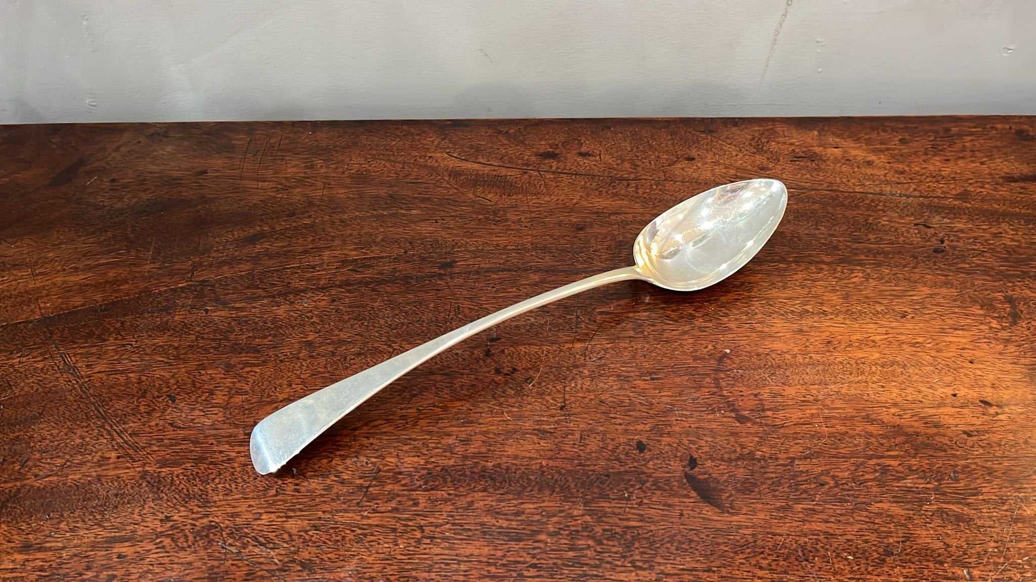 Georgian silver basting spoon By William Ealy & William Fearn. London 1815 (BN197)