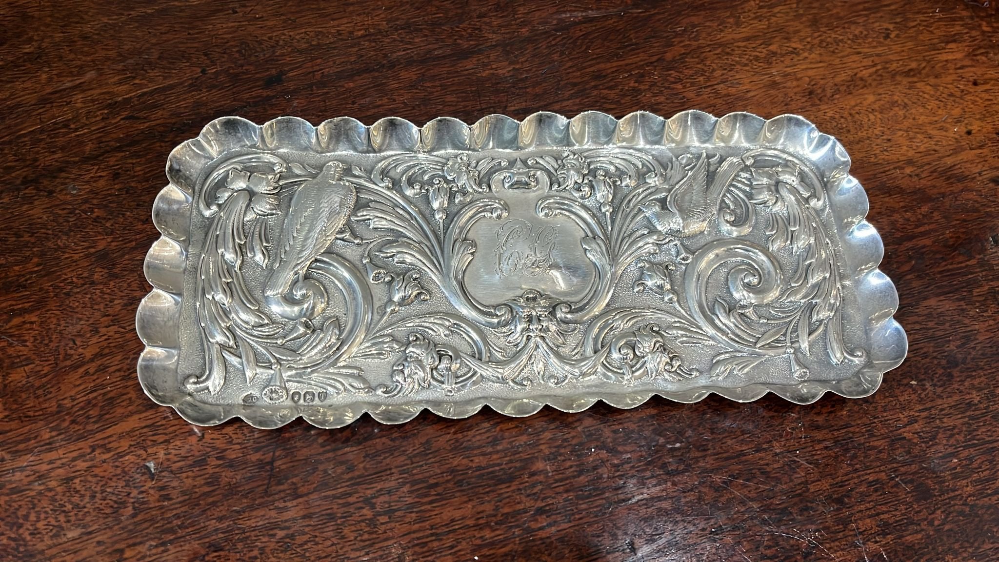 Embossed dressing table tray by W. Comyns. London 1894 (BN4602)