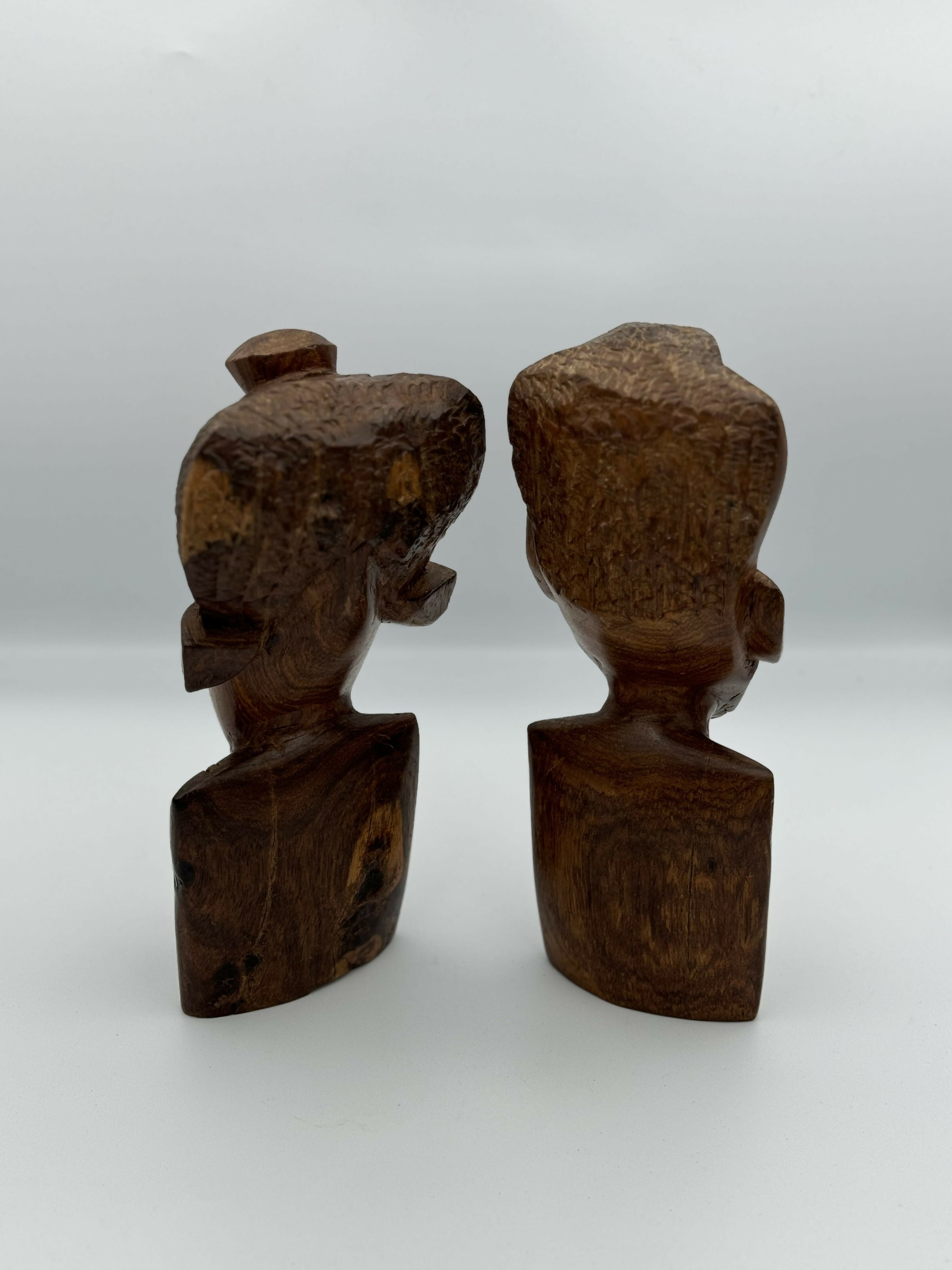 Wooden Head Set Man and Woman Model