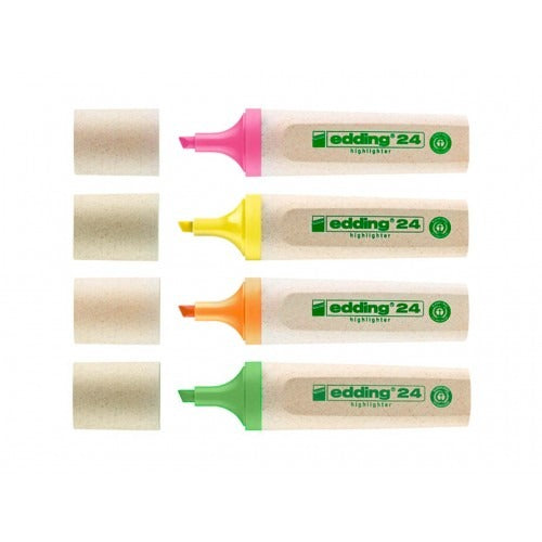 Ecoline 24 Bio Text Highlighters Assorted pack of 4 colours