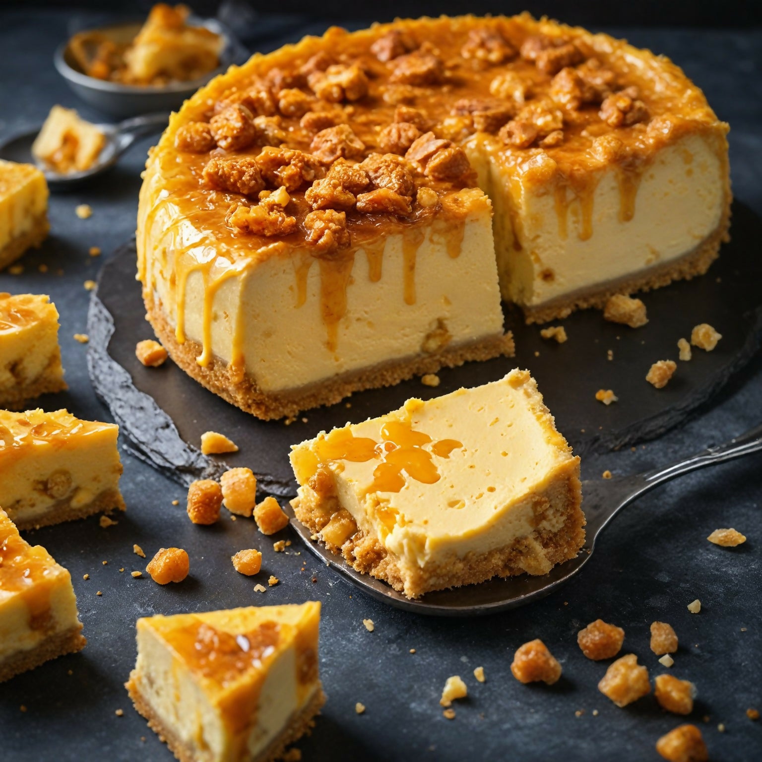 Honeycomb Golden Nugget Cheesecake