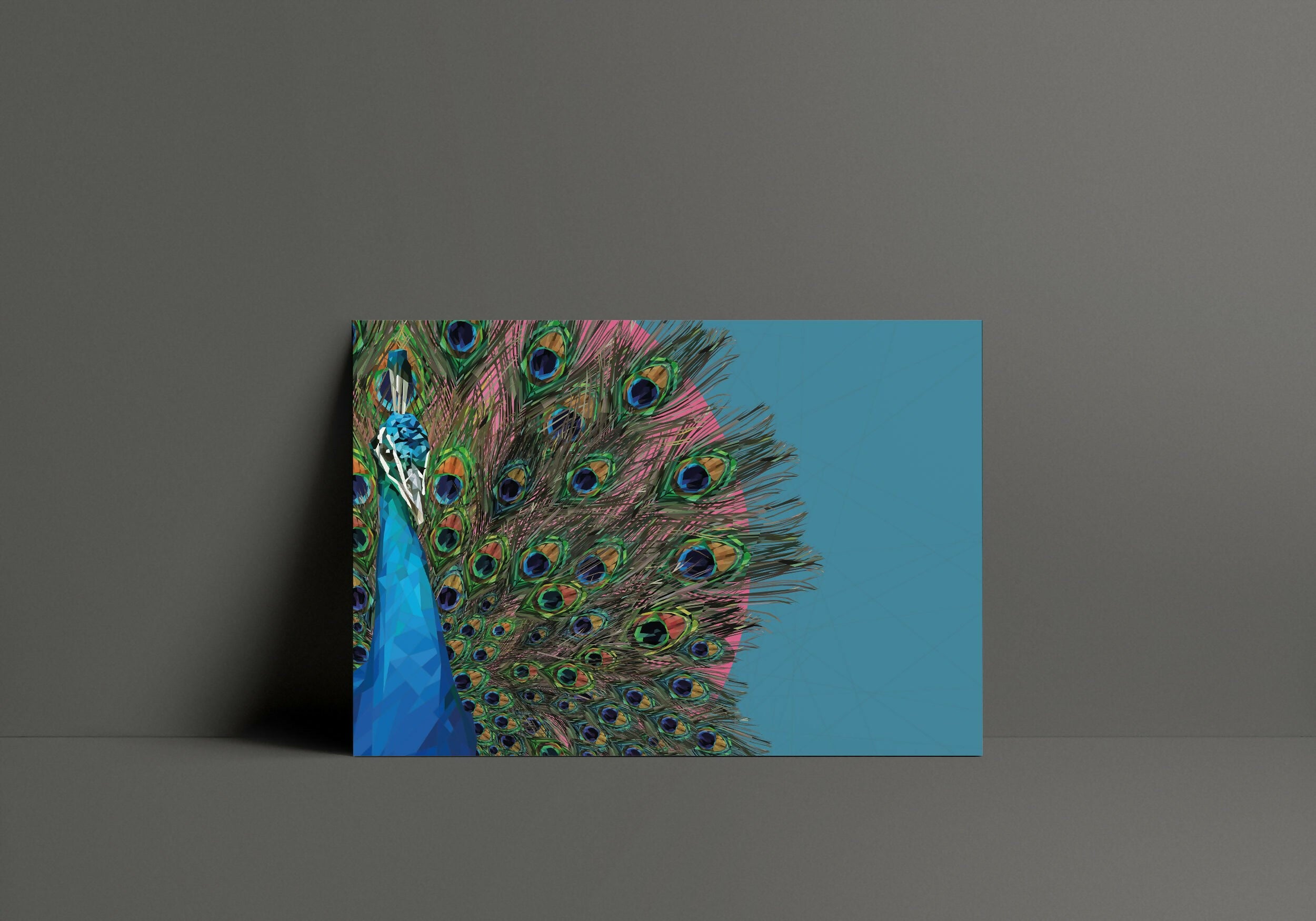 The Stunning Peacock in all His Glory - Giclee Print