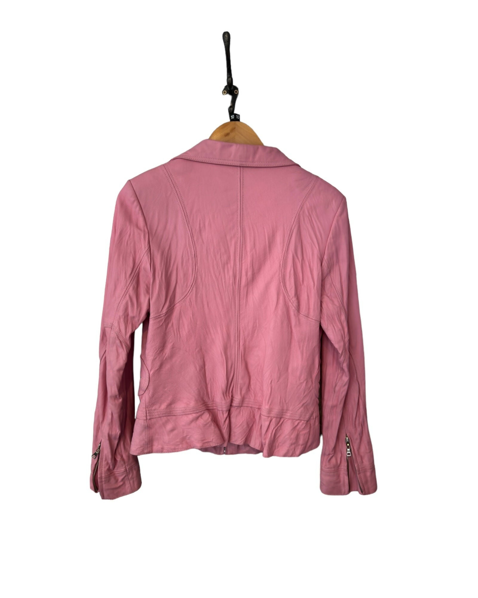 APANAGE Pink Biker Jacket Preloved Size 10/12