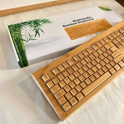 Multimedia Wireless Bamboo Keyboard