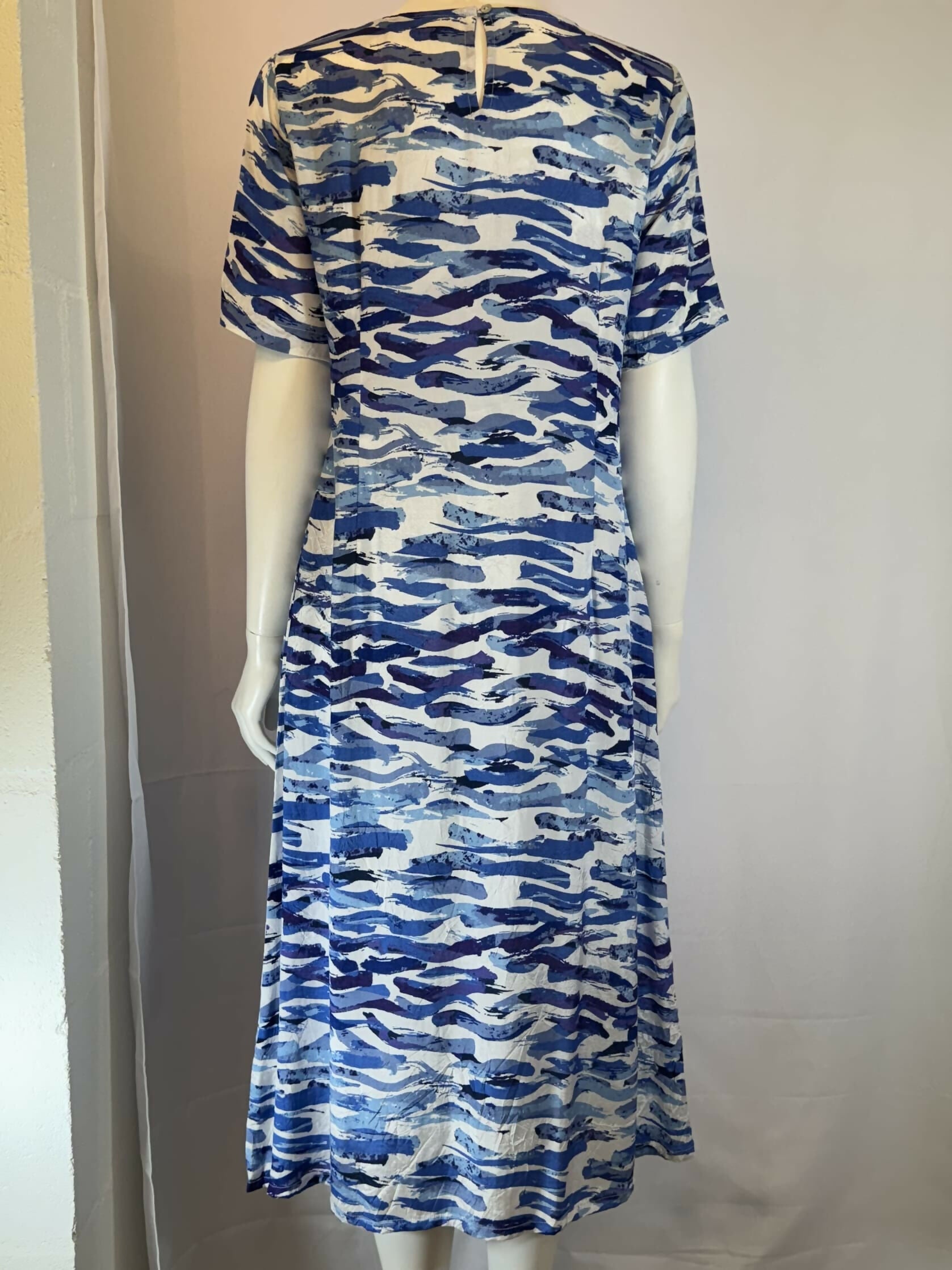 Adini Shannon Dress in Ocean Print