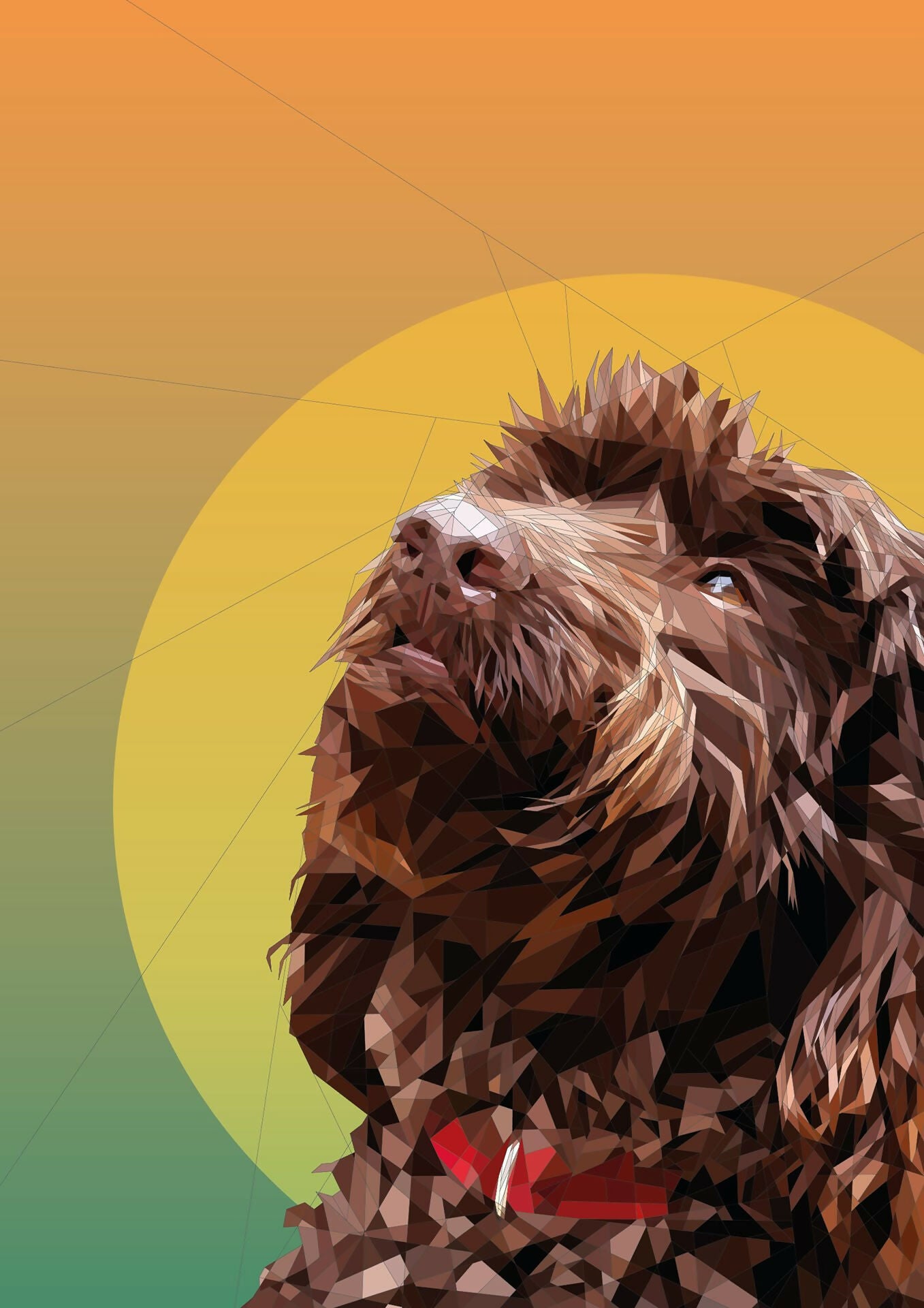 A Wonderful Walnut Labradoodle - Giclee Print