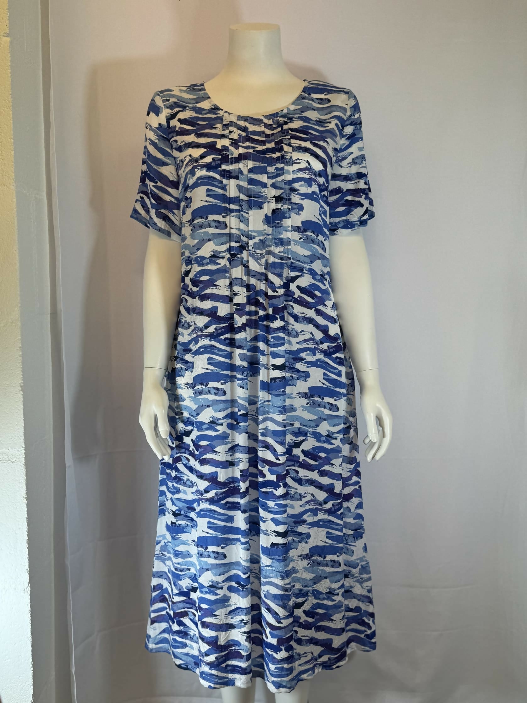 Adini Shannon Dress in Ocean Print