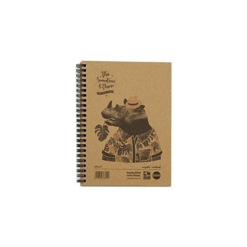 Save The Rhino A5 hard cover recycled twinwire notebook