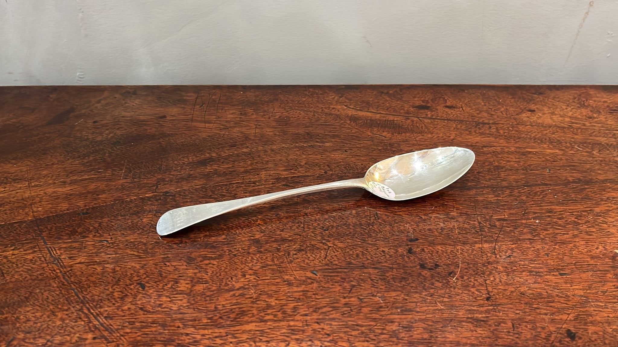 Silver dessert spoon by Peter & Anne Bateman. London 1793 (RP009)