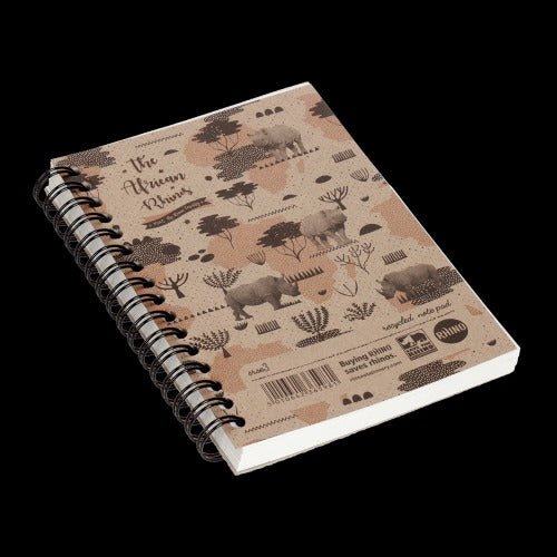 Save The Rhino' A6 Recycled Spiral-Bound Lined Pad