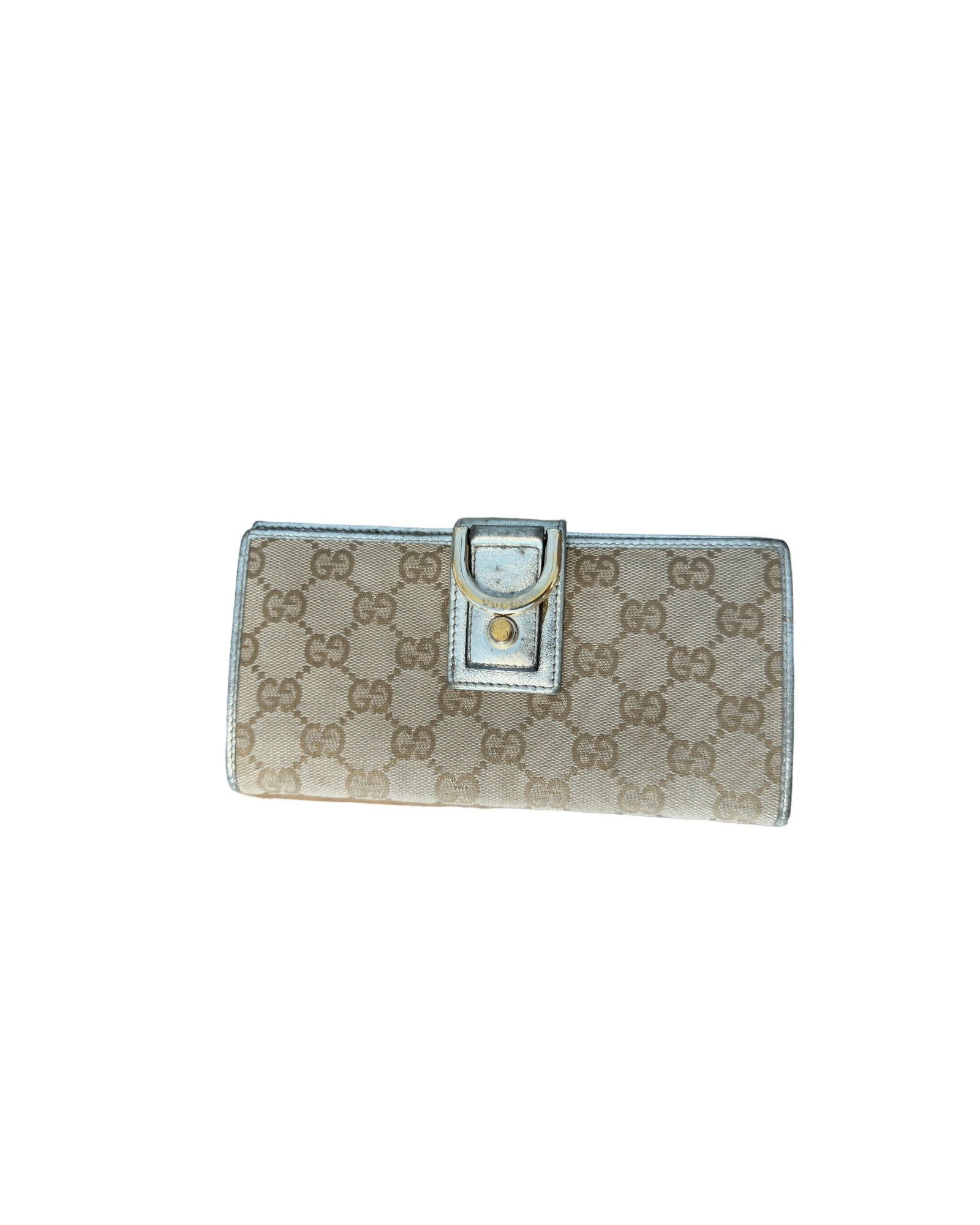 GUCCI Canvas Gold Ring Wallet Preloved